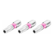 HAZET Bit 2223N-T30H/3 ∙ Zeskant massief 6,3 = (1/4 inch) ∙ Tamper resistant TORX®-profiel ∙ T30H ∙ Aantal gereedschappen: 3