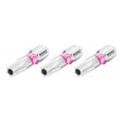 HAZET Bit 2223N-T30H/3 ∙ Zeskant massief 6,3 = (1/4 inch) ∙ Tamper resistant TX-profiel ∙ T30H ∙ Aantal gereedschappen: 3