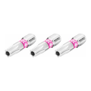 HAZET Bit 2223N-T30H/3, Attacco esagonale, massiccio, 6,3 (1/4"), Profilo TX Tamper Resistant, T30H
