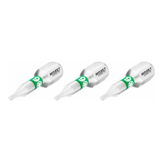 HAZET Bit 2223N-T6/3 ∙ Zeskant massief 6,3 = (1/4 inch) ∙ Binnen-TX-profiel ∙ T6 ∙ Aantal gereedschappen: 3