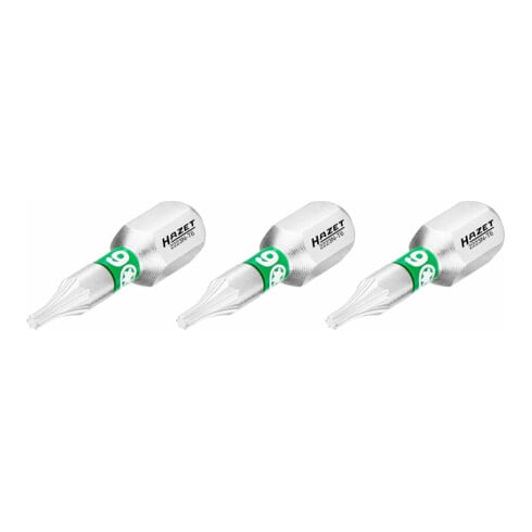 HAZET Bit 2223N-T6/3 ∙ Zeskant massief 6,3 = (1/4 inch) ∙ Binnen-TX-profiel ∙ T6 ∙ Aantal gereedschappen: 3