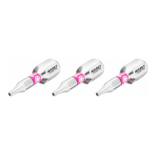 HAZET Bit 2223N-T7H/3 ∙ Zeskant massief 6,3 = (1/4 inch) ∙ Tamper resistant TX-profiel ∙ T7H ∙ Aantal gereedschappen: 3