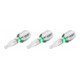HAZET Bit 2223N-T8/3 ∙ Zeskant massief 6,3 = (1/4 inch) ∙ Binnen-TX-profiel ∙ T8 ∙ Aantal gereedschappen: 3-1