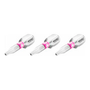 HAZET Bit 2223N-T8H/3, Attacco esagonale, massiccio, 6,3 (1/4"), Profilo TX Tamper Resistant, T8H