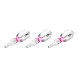 HAZET Bit 2223N-T9H/3 ∙ Zeskant massief 6,3 = (1/4 inch) ∙ Tamper resistant TX-profiel ∙ T9H ∙ Aantal gereedschappen: 3