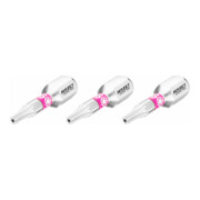 HAZET Bit 2223N-T9H/3, Attacco esagonale, massiccio, 6,3 (1/4"), Profilo TX Tamper Resistant, T9H