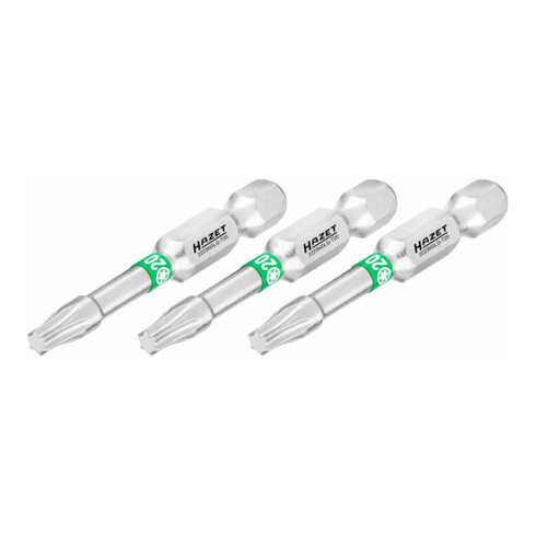 HAZET Bit 2223NSLG-T20/3 ∙ Zeskant massief 6,3 = (1/4 inch) ∙ Binnen-TX-profiel ∙ T20 ∙ Aantal gereedschappen: 3