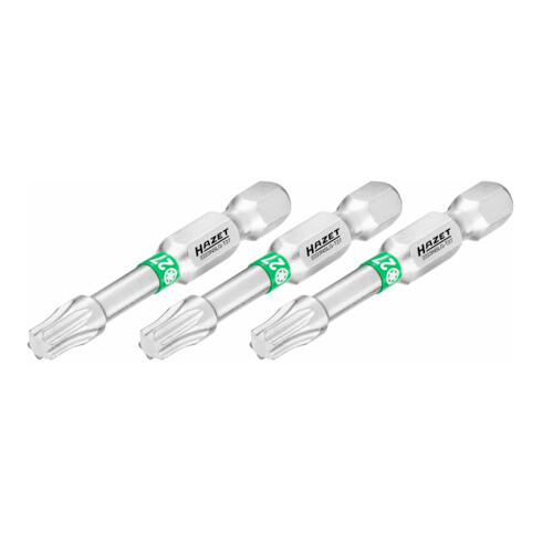 HAZET Bit 2223NSLG-T27/3 ∙ Zeskant massief 6,3 = (1/4 inch) ∙ Binnen-TX-profiel ∙ T27 ∙ Aantal gereedschappen: 3