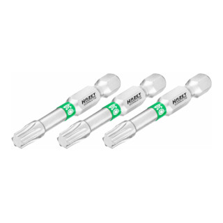 HAZET Bit 2223NSLG-T30/3 ∙ Zeskant massief 6,3 = (1/4 inch) ∙ Binnen-TX-profiel ∙ T30 ∙ Aantal gereedschappen: 3