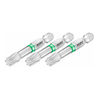 HAZET Bit 2223NSLG-T40/3 ∙ Zeskant massief 6,3 = (1/4 inch) ∙ Binnen-TX-profiel ∙ T40 ∙ Aantal gereedschappen: 3