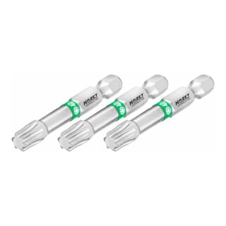 HAZET Bit 2223NSLG-T40/3, Attacco esagonale, massiccio, 6,3 (1/4"), Profilo interno TX, T40