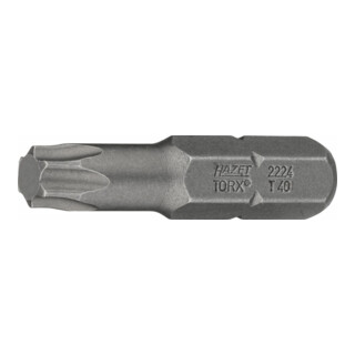 HAZET Bit 2224-T40 Sechskant massiv 8 (5/16 Zoll) Innen TX Profil T40
