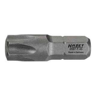HAZET Bit 2597-T45 Sechskant massiv 6,3 (1/4 Zoll) Innen TX Profil T45