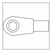 HAZET Bit-Einsteck-Umschaltknarre 6408-1 Einsteck-Vierkant 9 x 12 mm Sechskant hohl 8 mm (5/16 Zoll), Innen-Sechskant Profil-4
