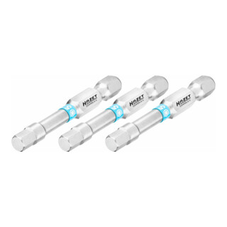 HAZET Bit Sechskant massiv 6,3 (1/4 Zoll), Innen-Sechskant Profil, 5 mm, Anzahl Werkzeuge: 3