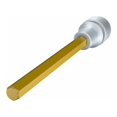 Hazet zeskantschroevendraaierbit, 1/2 inch, lang TiN-gecoat, zeskant: 8 mm