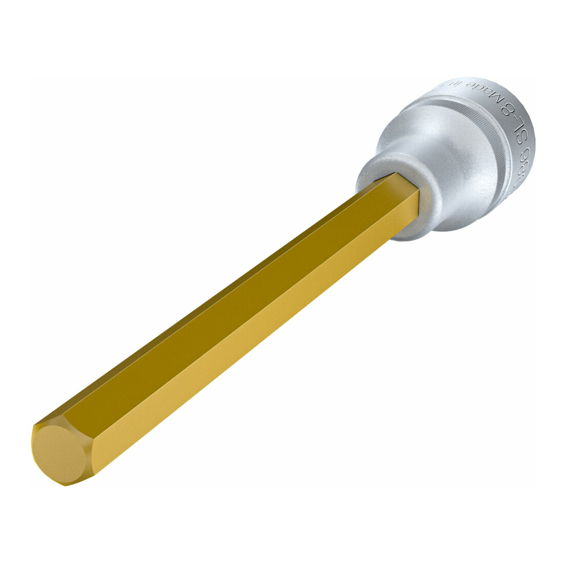 Hazet zeskantschroevendraaierbit, 1/2 inch, lang TiN-gecoat, zeskant: 8 mm