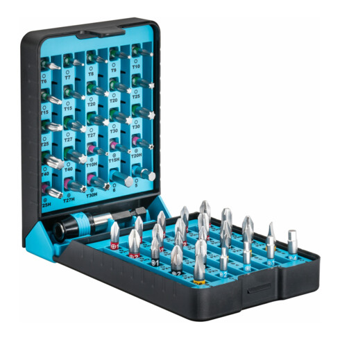 HAZET BitE-Box - Bit-Satz 2240N/51 Pozidriv Profil PZ, Sechskant hohl 6,3 (1/4 Zoll), Kreuzschlitz Profil PH, Tamper Resistant TX Profil, Innen-Sechskant Profil, Schlitz Profil, Innen TX Profil Anzahl Wer