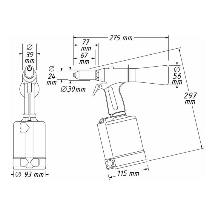HAZET Blindklinknagelpistool 9037N-2