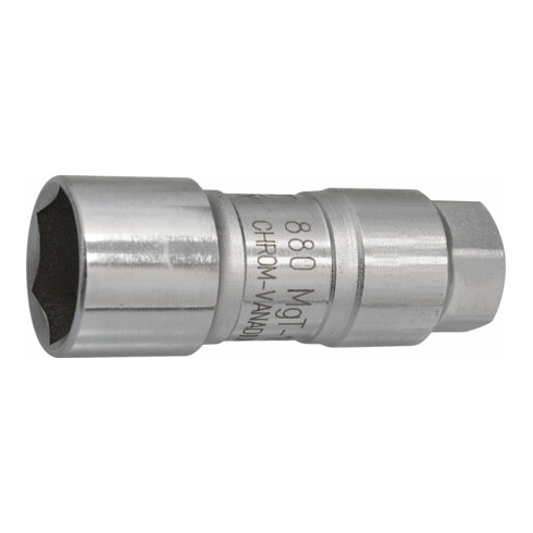 HAZET Bougiedopsleutel 880MGT-18 ∙ Vierkant hol 10 mm (3/8 inch) ∙ Buiten-zeskant-profiel ∙ 18 mm