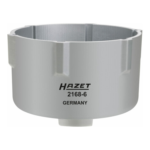 HAZET Brandstoffilter-demontagegereedschap 2168-6 ∙ Vierkant hol 10 mm (3/8 inch) ∙ Ribbelprofiel ∙ 117.5 mm