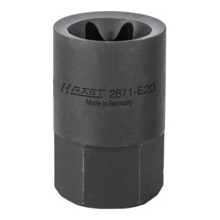 HAZET Bremssattel TORX Einsatz 2871-E20 Außen-Sechskant 22 mm Außen TORX Profil E20