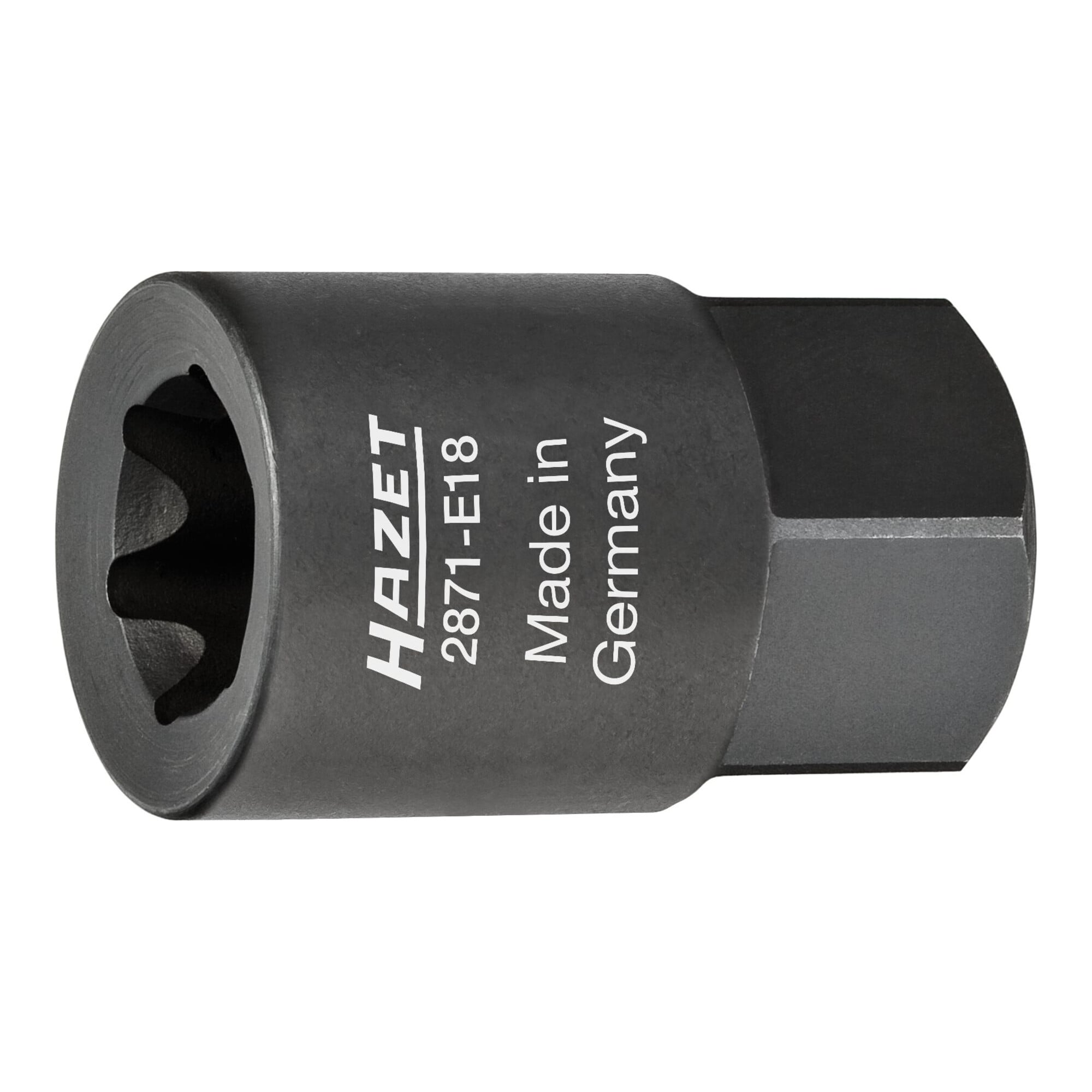 HAZET Bremssattel TX Einsatz 2871-E18 Außen-Sechskant 22 mm Außen TX Profil E18
