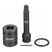 HAZET Bremsscheiben Schraubendreher-Steckschlüsseleinsatz-Satz 2784-T60/4 Vierkant hohl 20 mm (3/4 Zoll) Innen TX Profil T60 Anzahl Werkzeuge: 4-4