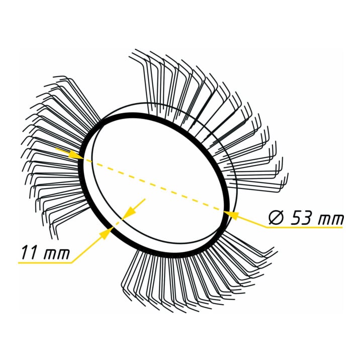 HAZET Bürstenband 11 mm breit, grob, gebogene Spitzen 9033-6-03/5