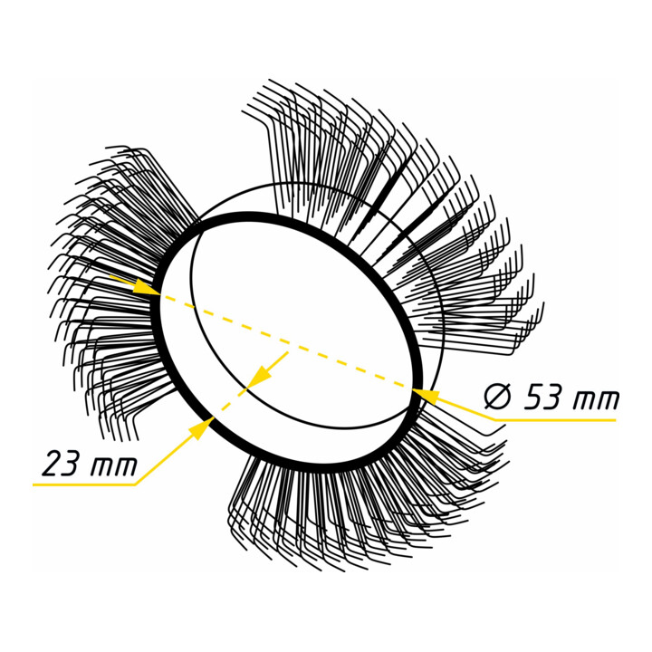 HAZET Bürstenband 23 mm breit, fein, gerade Spitzen 9033-6-06/5