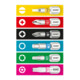 HAZET Cacciavite a cricchetto per bit 810R-4, Profilo ad intaglio, Profilo intaglio a croce PH, Profilo esagonale interno, Profilo interno TORX®, Attacco esagonale, cavo, 6,3 (1/4"), 0,8 x 5,5, PH1, PH2, 3, 4, 5, 6, T15, T20, T25, T27, T30-2