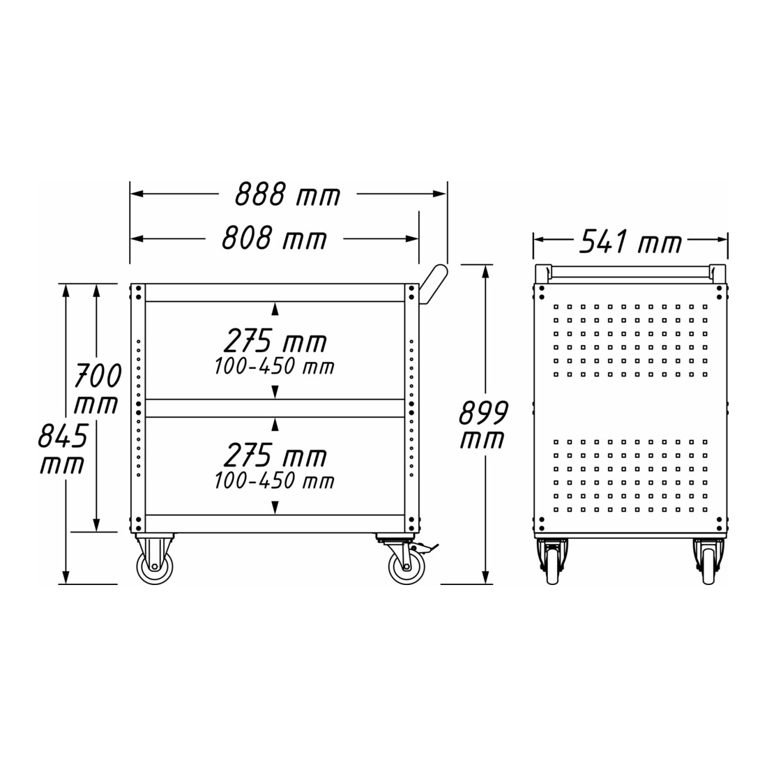 HAZET Carrello di servizio Assistent 167-3S