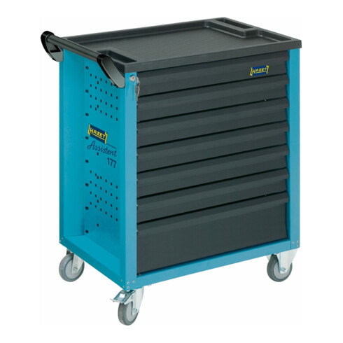 HAZET Carrello per officina Assistent 177-7, cassetti piatti: 6x80x527x348mm, cassetti alti: 1x165x527x348mm