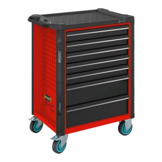 HAZET Carrello per officina Assistent 179N-7-RAL3020 Cassetti piatti: 5x77x522x398mm Cassetti alti: 2x162x522x398mm