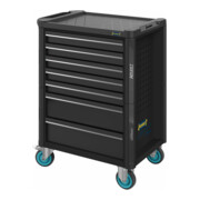 HAZET Carrello per officina Assistent 179N-7-RAL9005 cassetti piatti: 5x77x522x398mm cassetti alti: 2x162x522x398mm-4