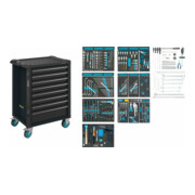 HAZET Carrello per officina Assistent 179N-8-RAL7021/300 cassetti piatti: 7x77x522x398mm cassetti alti: 1x162x522x398mm, 300pz.-1