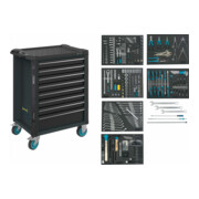 HAZET Carrello per officina Assistent 179NT-8-RAL7016/2 Cassetti piatti: 7x77x522x398mm Cassetti alti: 1x162x522x398mm, 264pz.-1