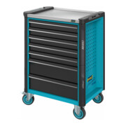 HAZET Carrello per officina Assistent 179NX-7/137 Cassetti piatti: 5x77x522x398mm Cassetti alti: 2x162x522x398mm, 317pz.-4