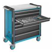 HAZET Carrello per officina Assistent 179NXL-6 Cassetti piatti: 3x77x696x398mm Cassetti alti: 3x162x696x398mm-4