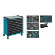 HAZET Carrello per officina Assistent 179NXL-8/317 cassetti piatti: 7x77x696x398mm cassetti alti: 1x162x696x398mm, 317pz.-1