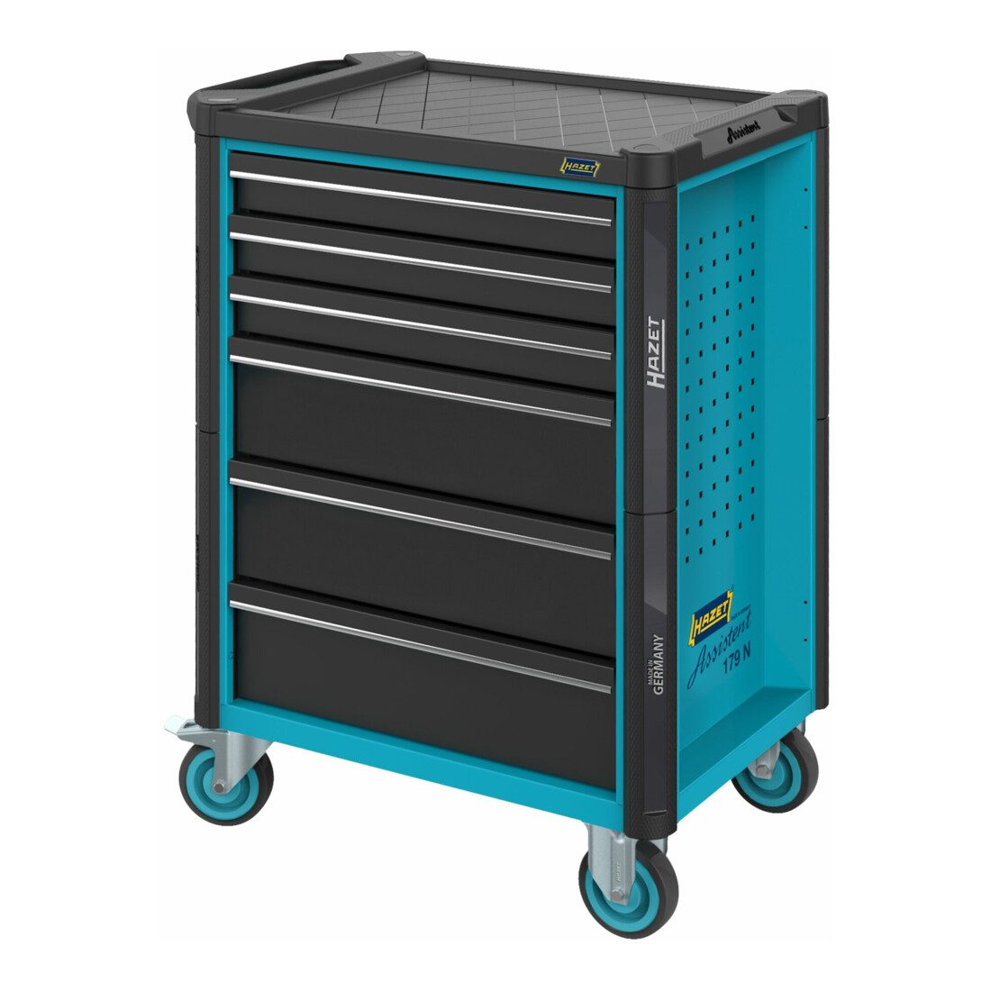 HAZET Carrello portautensili Assistente 179N-6, Cassetti, bassi: 3 x 81 x 522 x 398mm, Cassetti, alti: 3 x 166 x 522 x 398mm