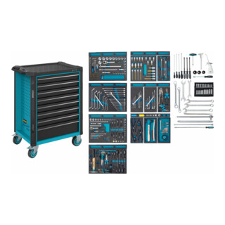 HAZET Carrello portautensili Assistente 179N-8-2700/296, Cassetti, bassi: 7 x 81 x 522 x 398mm, Cassetti, alti: 1 x 166 x 522 x 398mm96