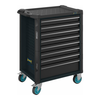 HAZET Carrello portautensili Assistente 179N-8-RAL7021, Cassetti, bassi: 7 x 81 x 522 x 398mm, Cassetti, alti: 1 x 166 x 522 x 398mm