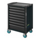 HAZET Carrello portautensili Assistente 179N-8-RAL7021, Cassetti, bassi: 7 x 81 x 522 x 398mm, Cassetti, alti: 1 x 166 x 522 x 398mm-2