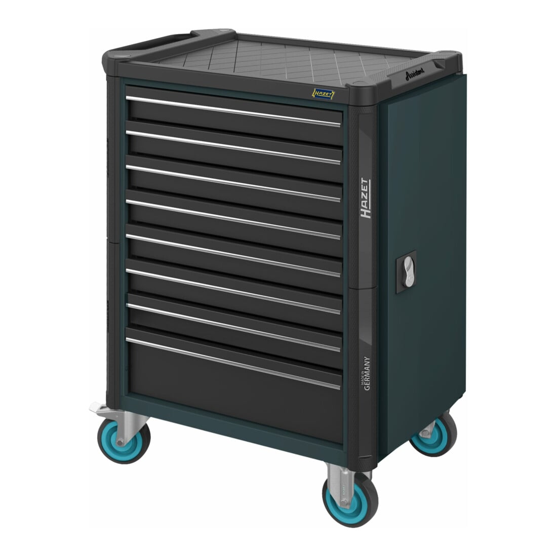 HAZET Carrello portautensili Assistente 179NT-8-RAL7016, Cassetti, bassi: 7 x 81 x 522 x 398mm, Cassetti, alti: 1 x 166 x 522 x 398mm