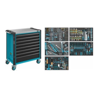 HAZET Carrello portautensili Assistente 179NXL-8/440, Cassetti, bassi: 7 x 81 x 696 x 398mm, Cassetti, alti: 1 x 166 x 696 x 398mm40