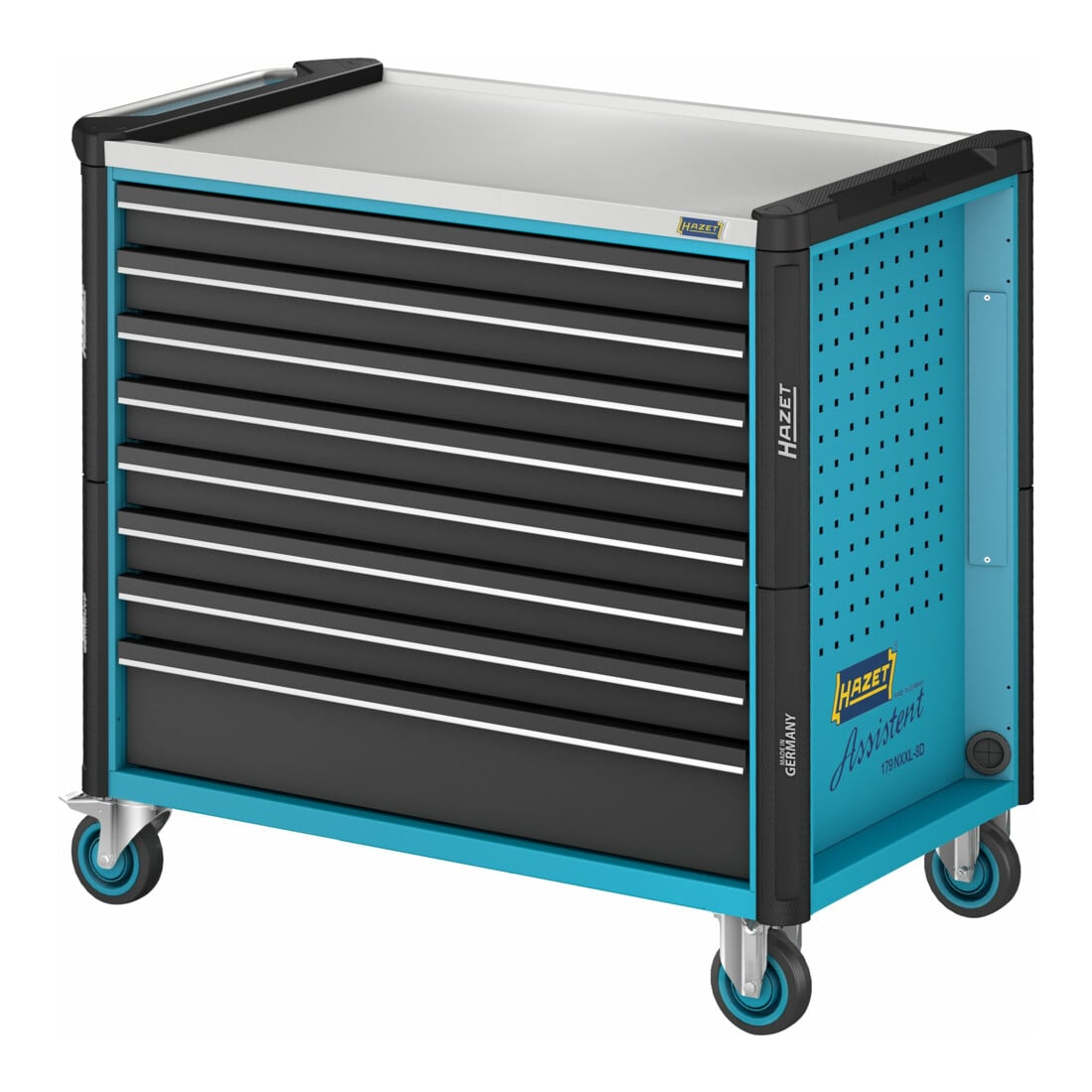 HAZET Carrello portautensili Assistente 179NXXL-8D/3, Cassetti, bassi: 7 x 81 x 870 x 522mm, Cassetti, alti: 1 x 166 x 870 x 522mm