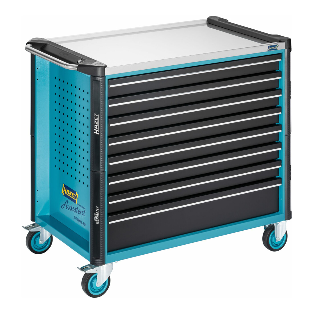 HAZET Carrello portautensili Assistente 179NXXL-8D, Cassetti, bassi: 7 x 81 x 870 x 522mm, Cassetti, alti: 1 x 166 x 870 x 522mm