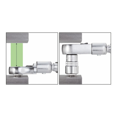 HAZET Chiave ad anello ad innesto a cricchetto 6606D-19, Attacco quadro ad innesto 14x18mm, Profilo a doppio esagono esterno, 19mm