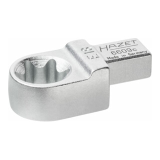 HAZET Chiave ad anello TX ad innesto 6609C-E18, Attacco quadro ad innesto 9x12mm, Profilo esterno TX, E18
